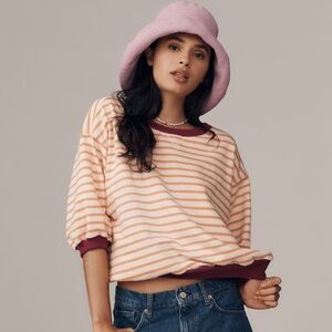Anthropologie • Niki Bubble Hem Sweatshirt NWT S